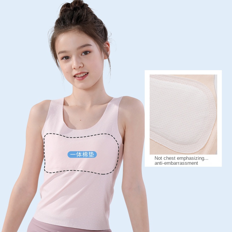 Girls' small vest development period 10-12 years old thin 13-15 primary  school bra children bra summer girl underwear