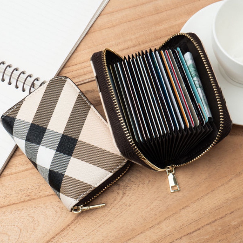 Checkered coin clearance purse