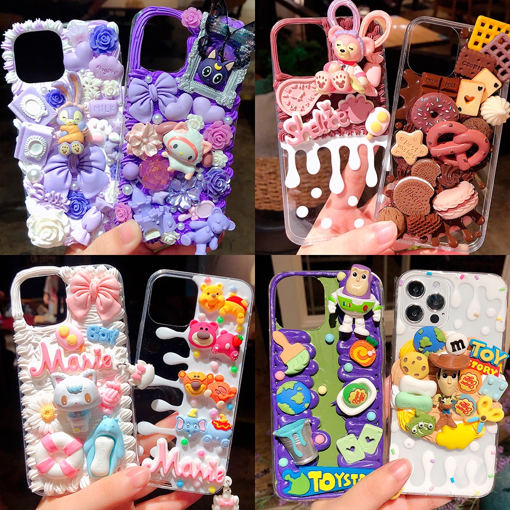 Cream Glue Phone Case DIY Material Package Small Accessories Set