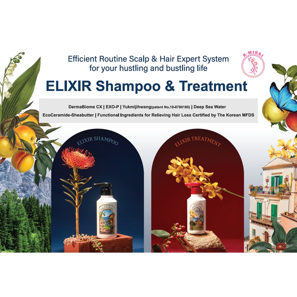 MOJELIM ELIXIR Hair Care Set (KOREA Premium Shampoo & Treatment 300ml)