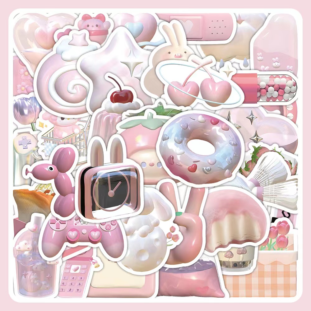 Cute Korean Bear Stickers Gifts for Girls Kids and Teens, 100Pcs/Pack Small  Kawa