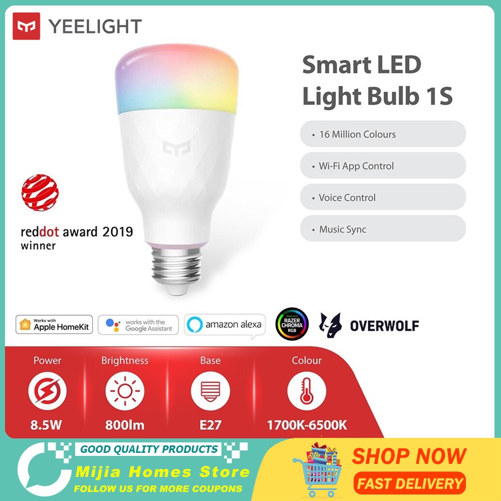 Yeelight Smart LED Bulb 1S Colorful RGB E27 1SE Lamp Light Bulb For Mi Home  White Option Smart Dimmer Switch