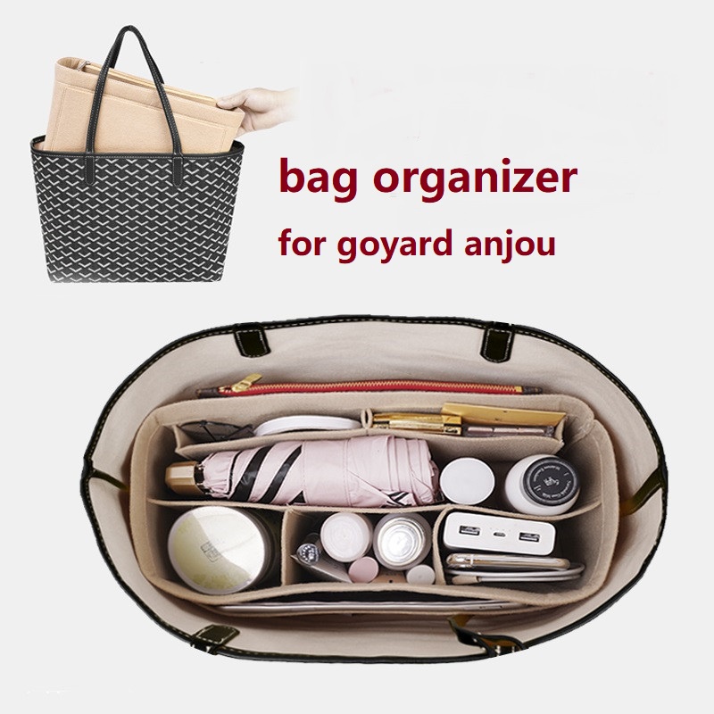 inner bag organiser insert for lv on the go PM MM GM tote otg in bag  organizer multi pocket compartment storage