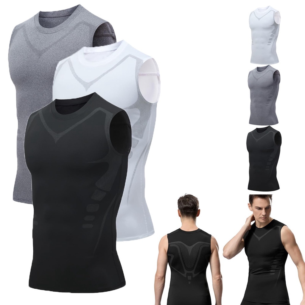 Ionic Shaping Vest,2023 Mens Chest Compression Top Tummy Vest Thermal  Compression Shirt Tank Top Shapewear : : Clothing, Shoes &  Accessories