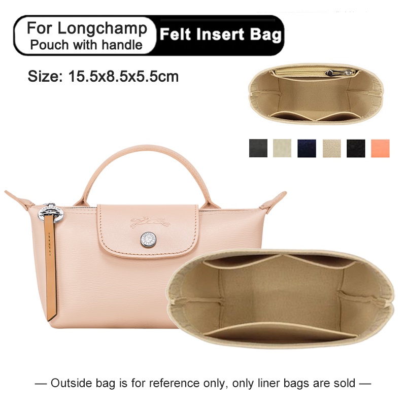 EverToner Felt Insert Bag Fits For LONGCHAMP Long Handle Short Handle  Crossbody Bag Makeup Organizer Shaper Travel Inner Purse