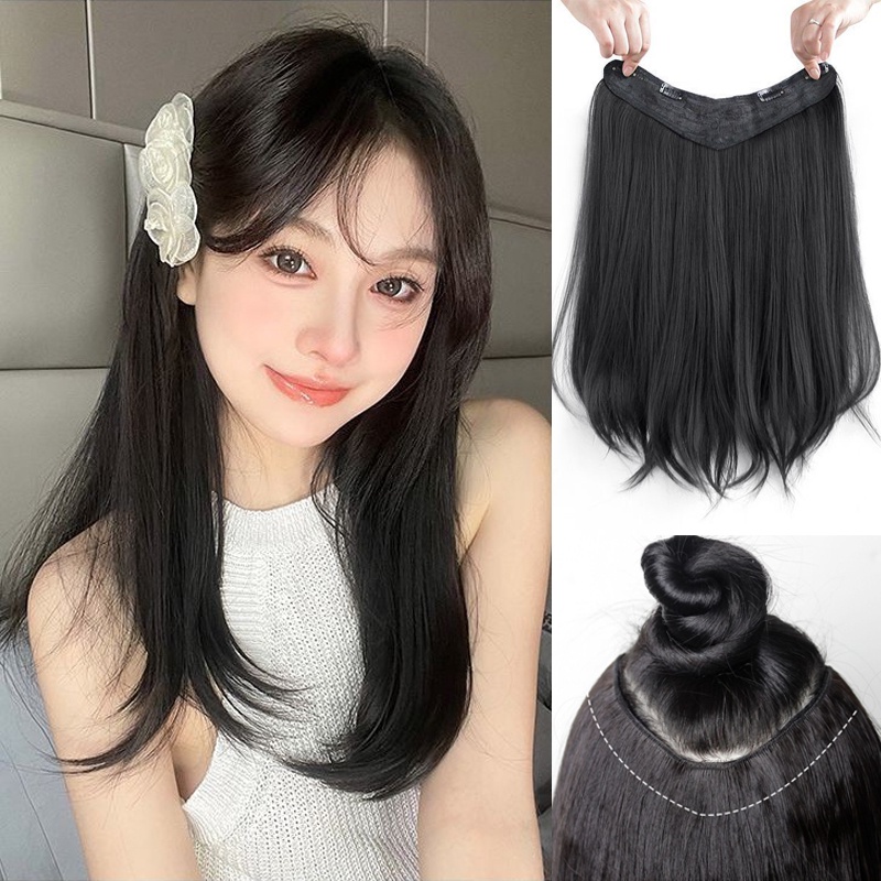 45cm 120g Synthetic Long Hair Extension Clip In Hair One Piece V