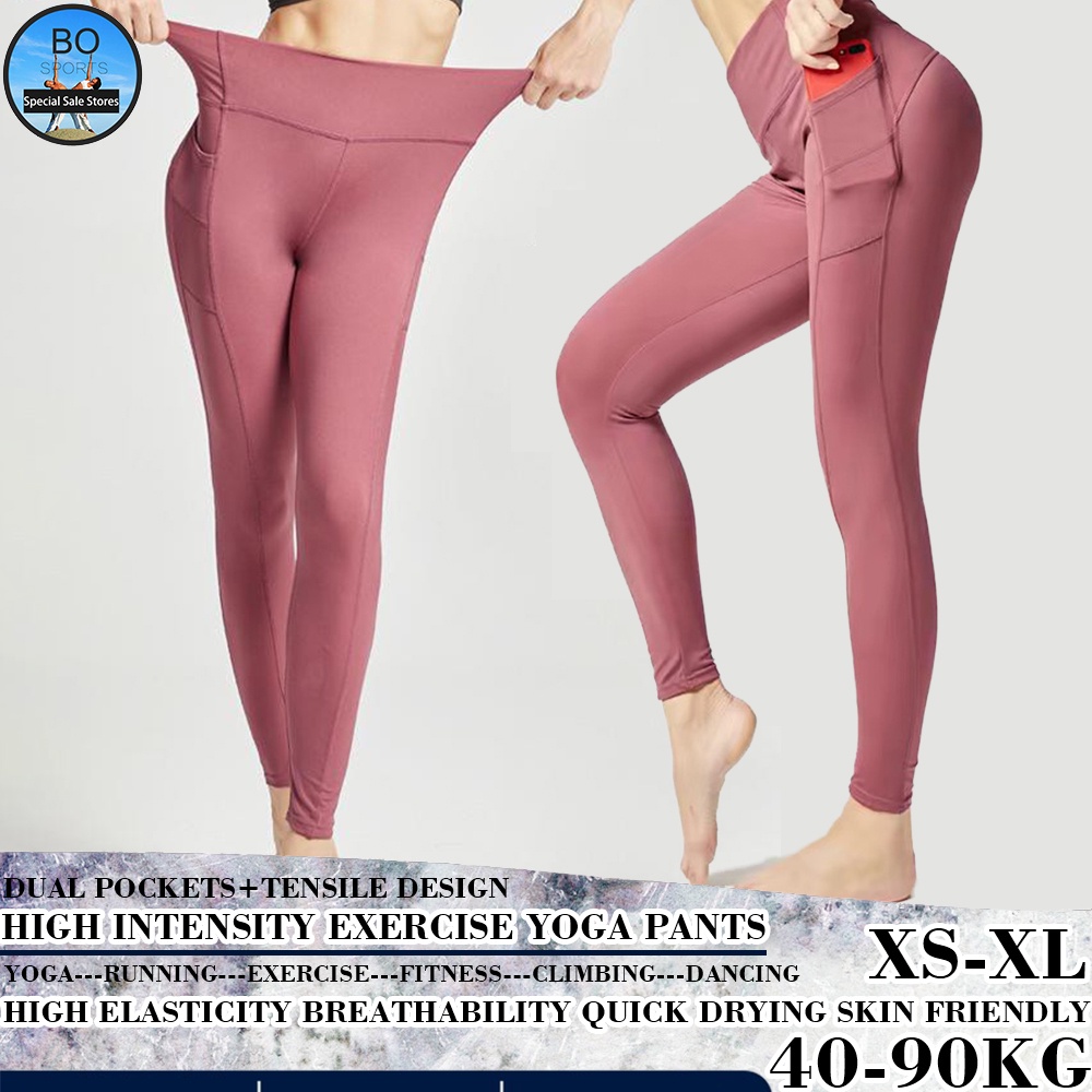 BOSPORT 【Clearance sales】Oversized yoga pants High stretch pants  Compression Leggings Yoga Leggings Slimming Training Trouser with pocket