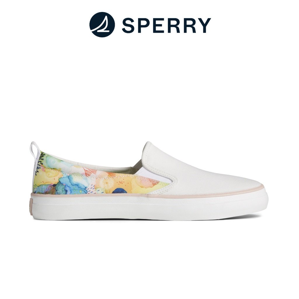 All white sale sperrys women's