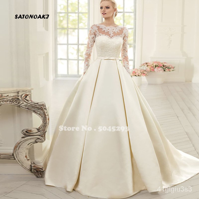 White and gold on sale lace wedding dress