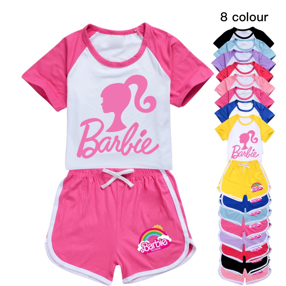 Gabby's Dollhouse Kids Clothes Girls Sets Summer Gabby Cats T-shirt+Bow  Cartoon Print Skirt+Bag 3-piece Children's Clothing Suit