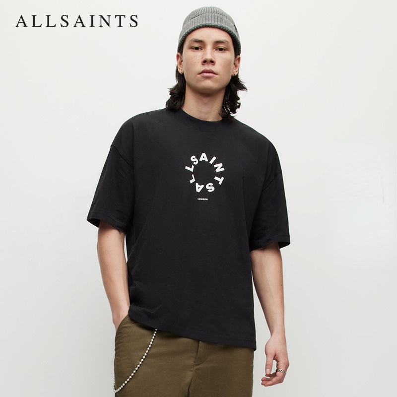 all saints men's white t shirt