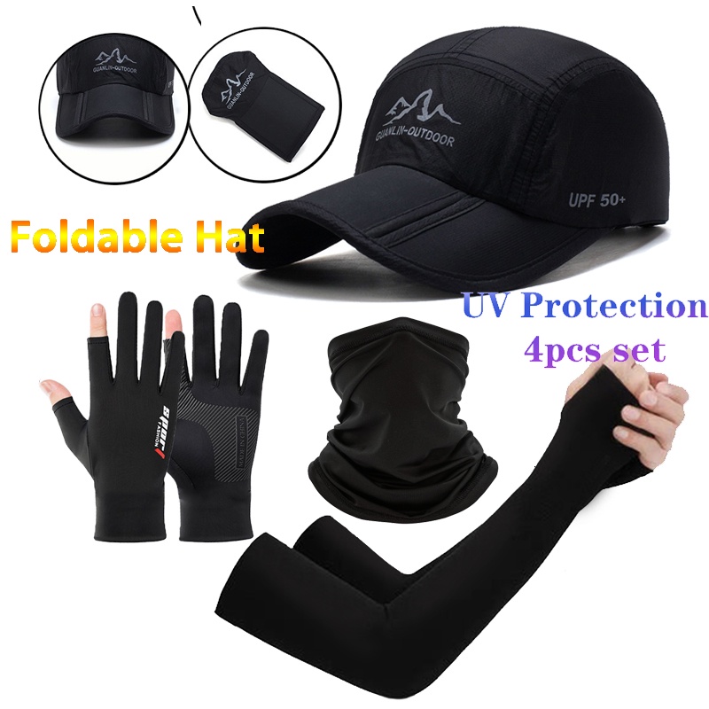 Outdoor Sports Fishing Hat Scarf Gloves Sleeve Ultraviolet-proof
