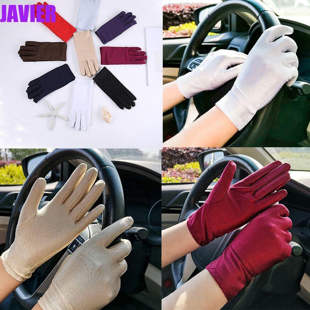 JAVIER Cycling Etiquette Gloves Fashion Anti-UV Driving Gloves Women  Elastic Men Dance Summer Thin Sun Protection/Multicolor