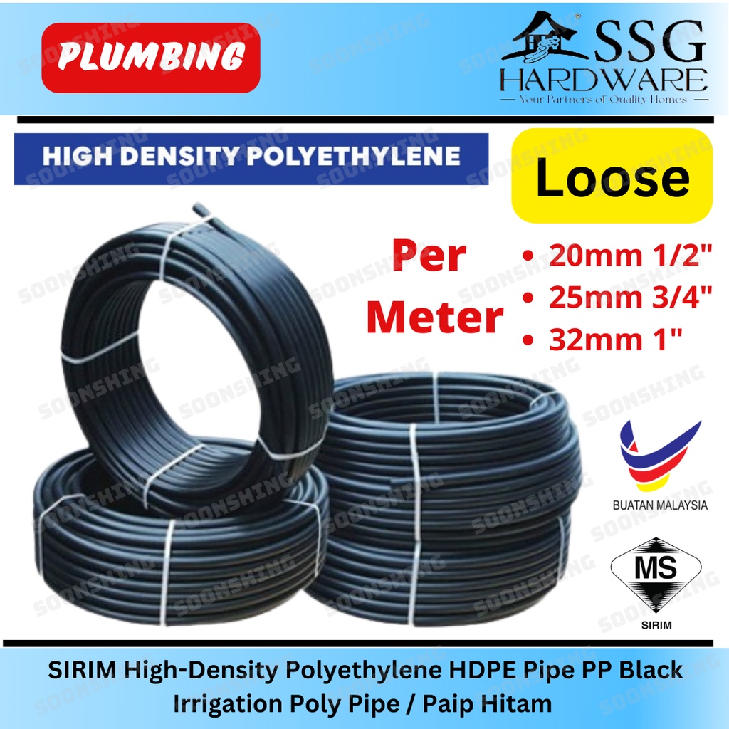 polyethylene pipe sizes