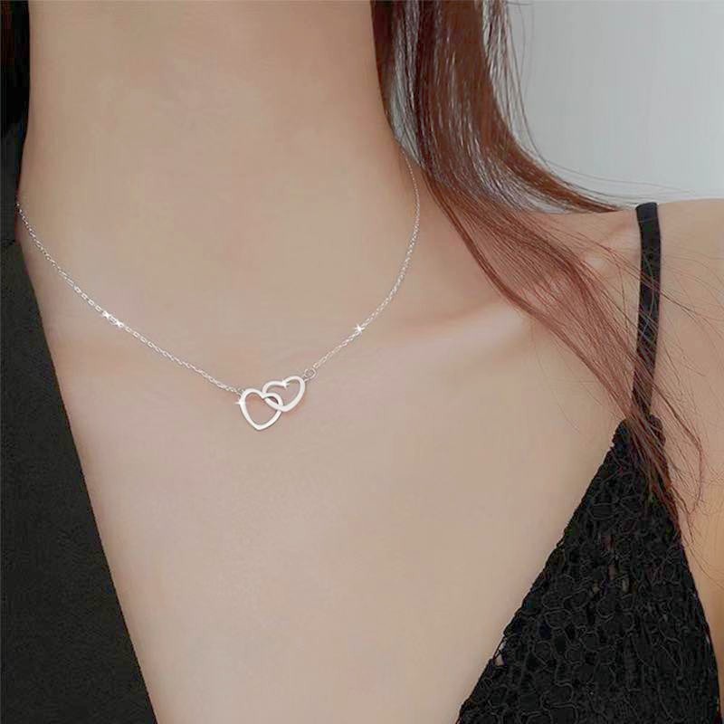 Small Love Heart Necklaces Niche Design Clavicle Chain Elegant All-Match  Titanium Steel Necklace Simple Cute Heart Jewelry - AliExpress