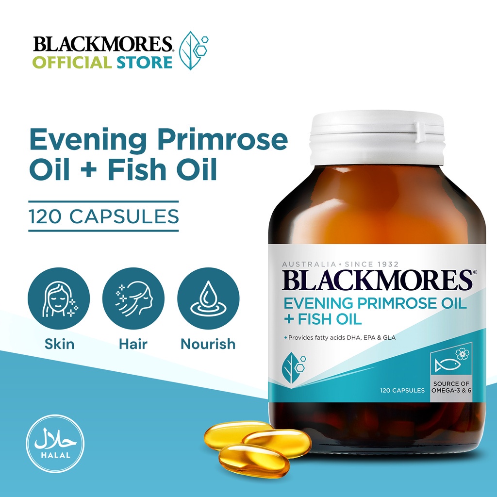 Blackmores Evening Primrose Oil Fish Oil Tablets 120s Shopee