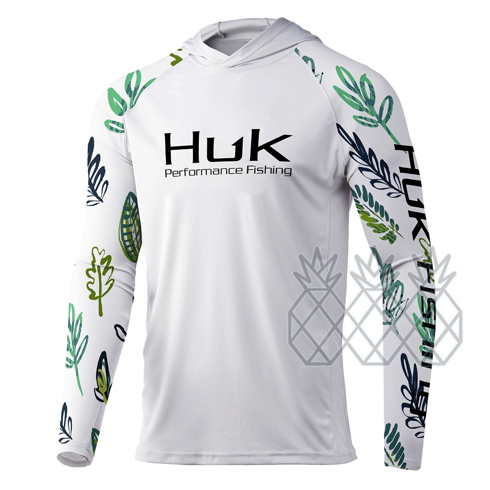 HUK Fishing Shirt Summer Camouflage Long Sleeve Upf Shirts UV