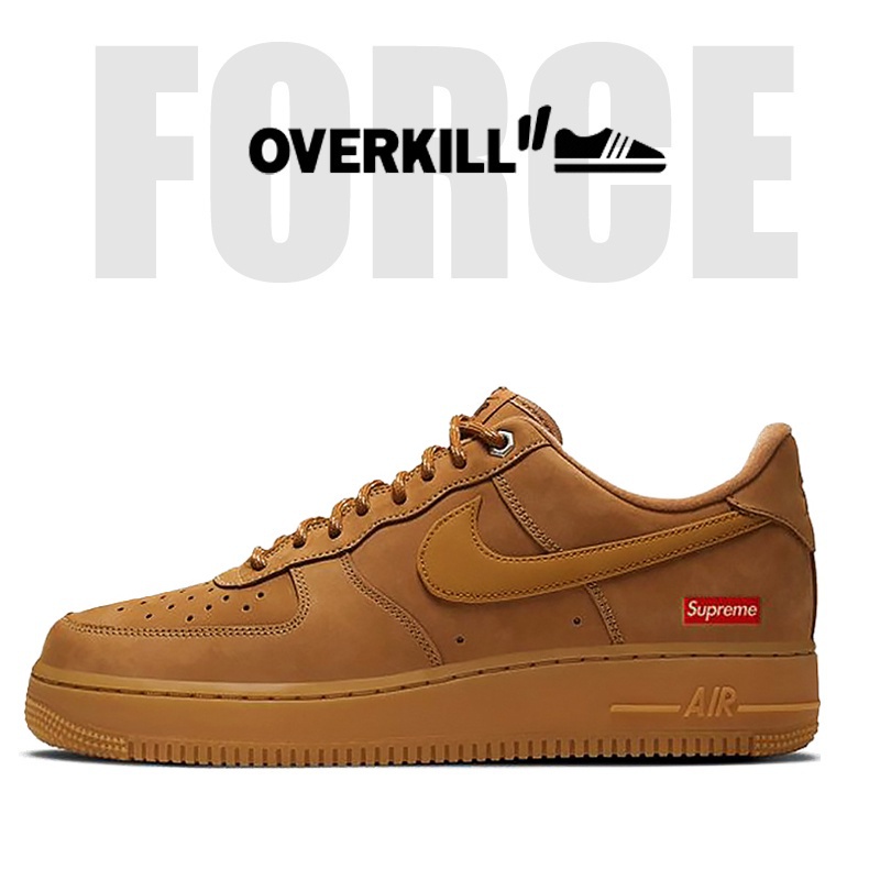 SUPREME X NIKE AIR FORCE 1 AF1 WHEAT BROWN WHEAT Casual Running Shoes  Sports Training DN1555-200 | Shopee Singapore