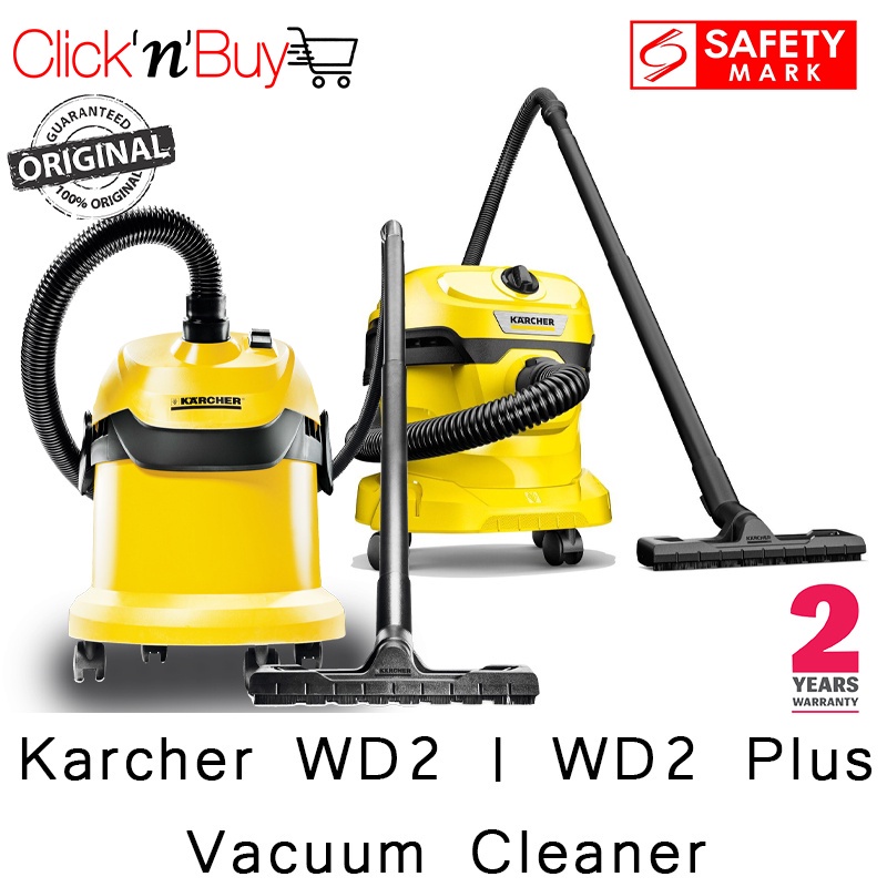 Karcher WD2, WD2 Plus Vacuum Cleaner. Wet and Dry Multi Purpose Type. 12  Litres Container Capacity. 2 Year Warranty