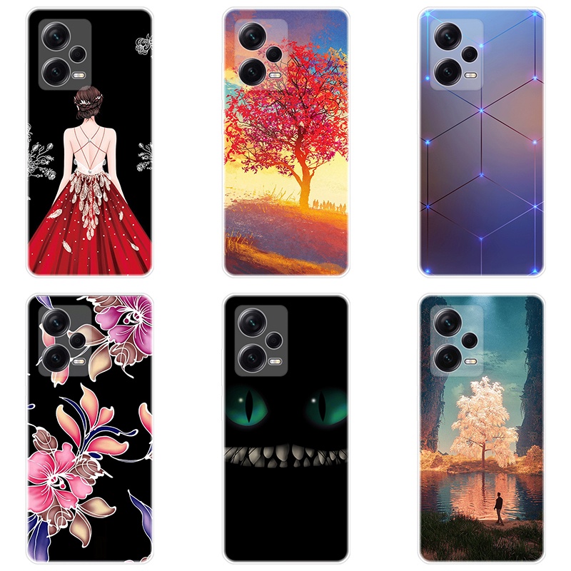 Cheap For Xiaomi Redmi Note 12 Pro 5G Note12 Pro+ 5G Case Soft Silicone  Back Cover Cartoon Phone Case Fashion