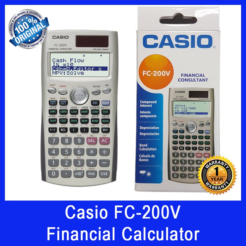 Casio fc200v financial outlet calculator