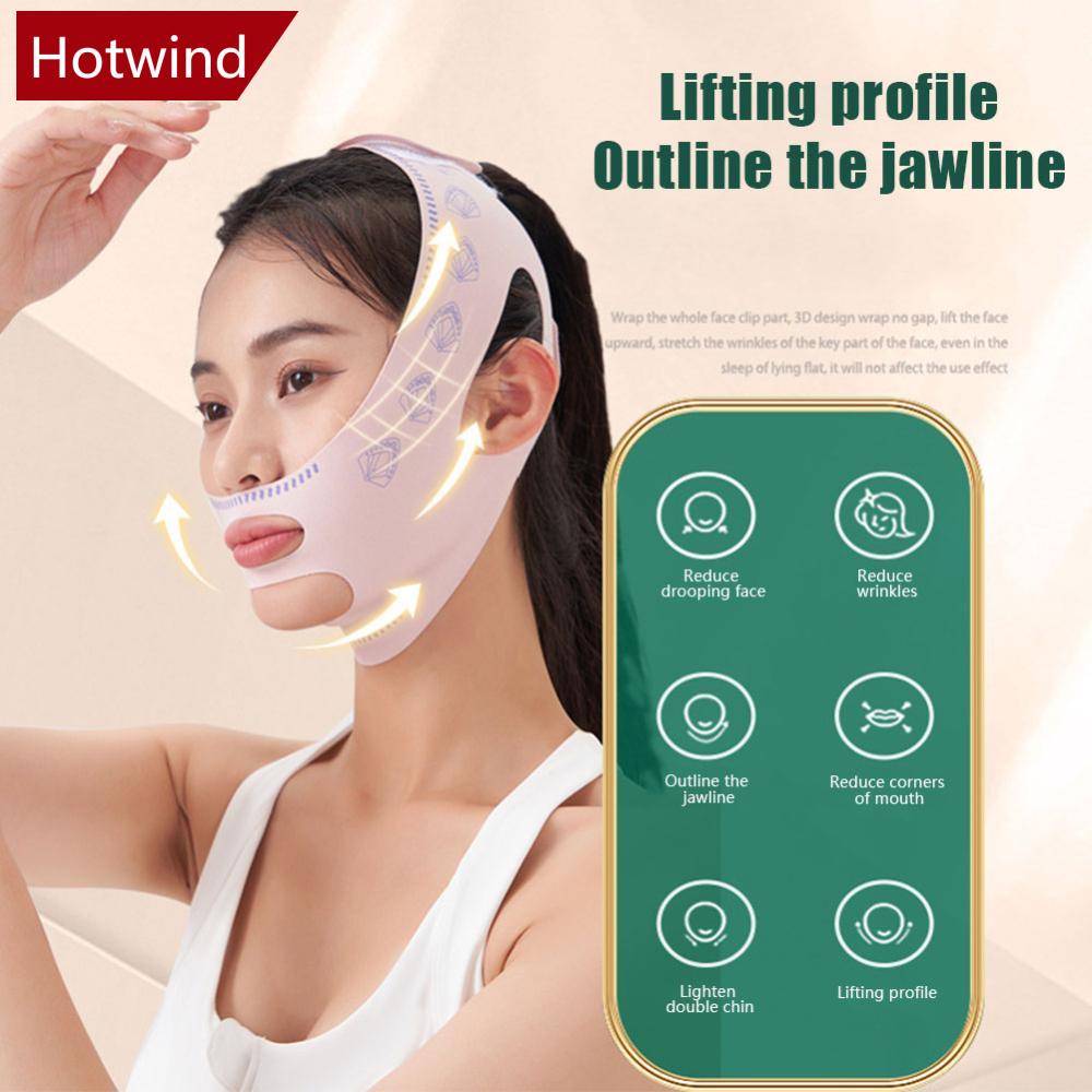 1PC Face Lift Up Belt Lycra Face Lift Bandage Flexible Double Chin Reducer  for V Shaped Face(XL)