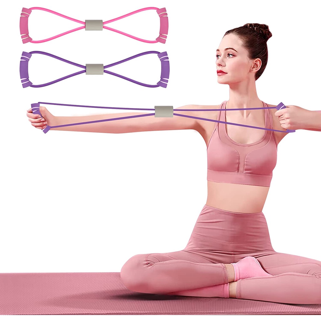 Figure 8 Shape Tensioner Yoga Resistance Band Elastic Fitness Band