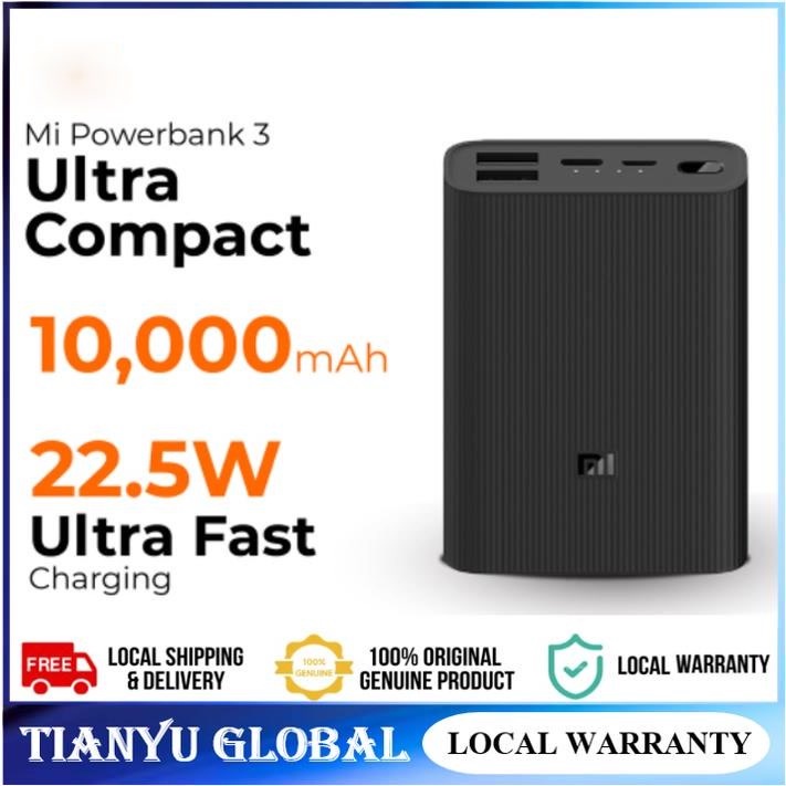 10000mah Mi Power Bank 3 Ultra Compact