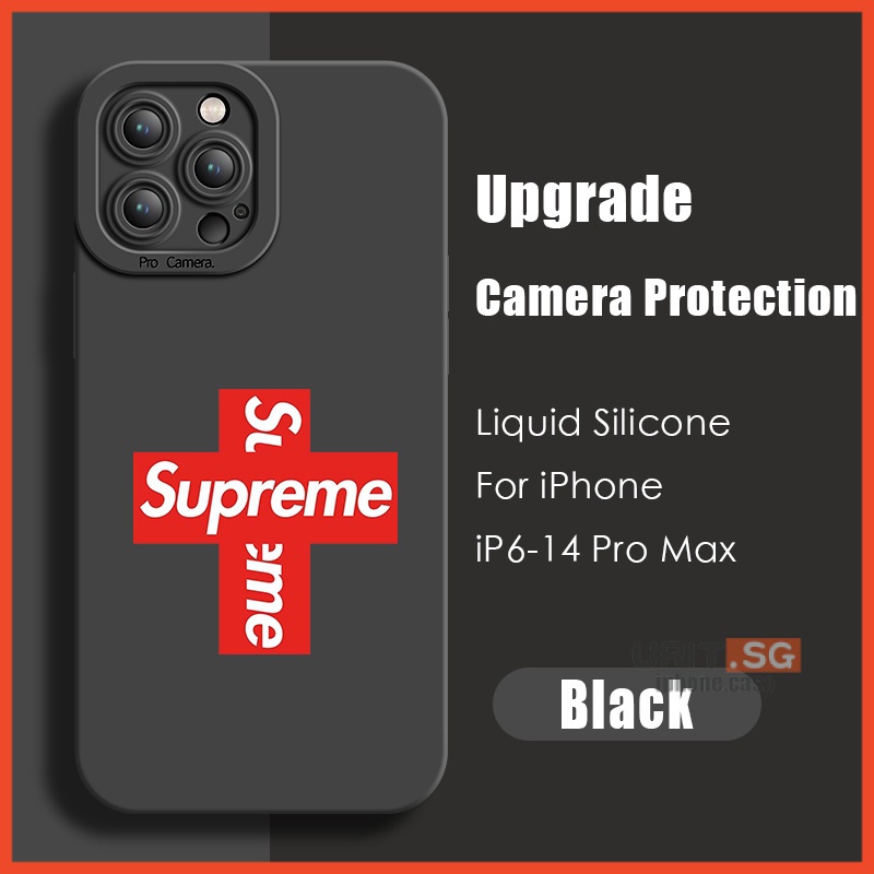 Fashion Supreme silicon iPhone Case for iPhone 14 13 12 11 Pro MAX XS MAX  XR X 7 - 8 Plus shockproof back cover