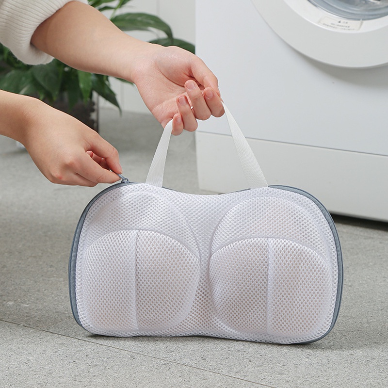 Anti-deformation Underwear Bag With Zipper High-quality Creative Polyester  3d Cup Shape Design Laundry Bra Meshs Bags