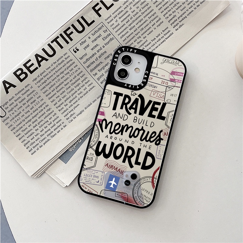 CASETiFY X Travel PC Sliver Black Mirror Hard iPhone Case For