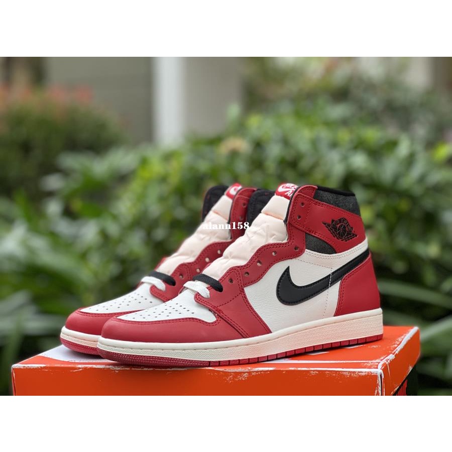 Red and white nike 2025 air jordan 1 retro