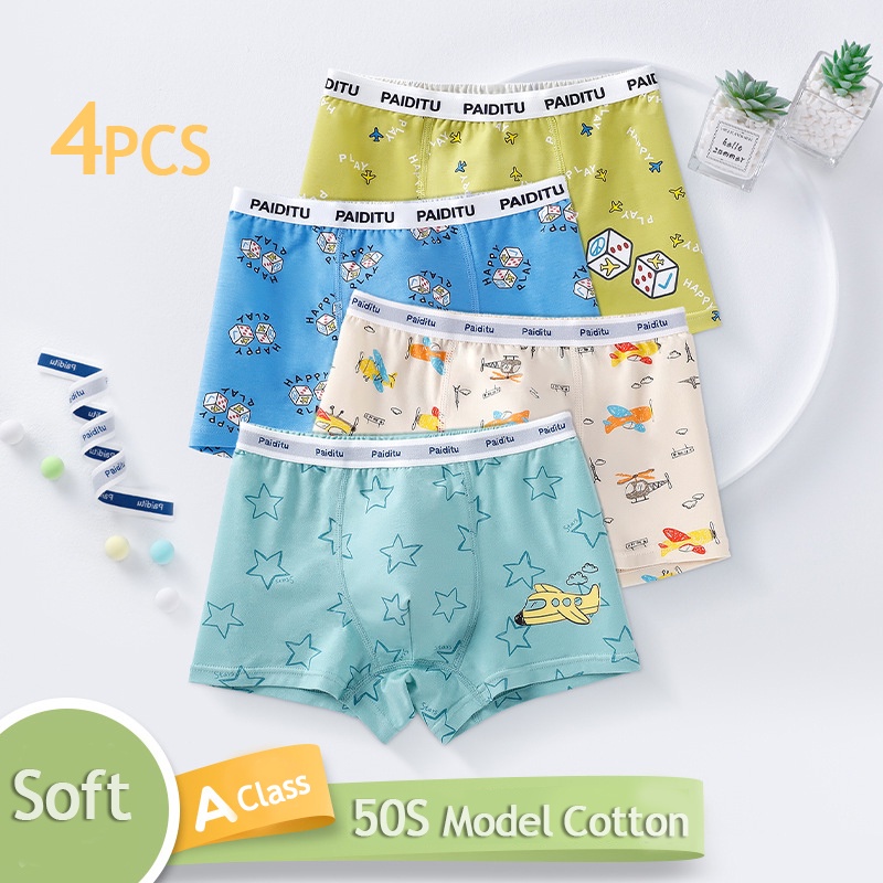 3 PK Toddler Little Girls Cotton Underwear Boxer Briefs Kids