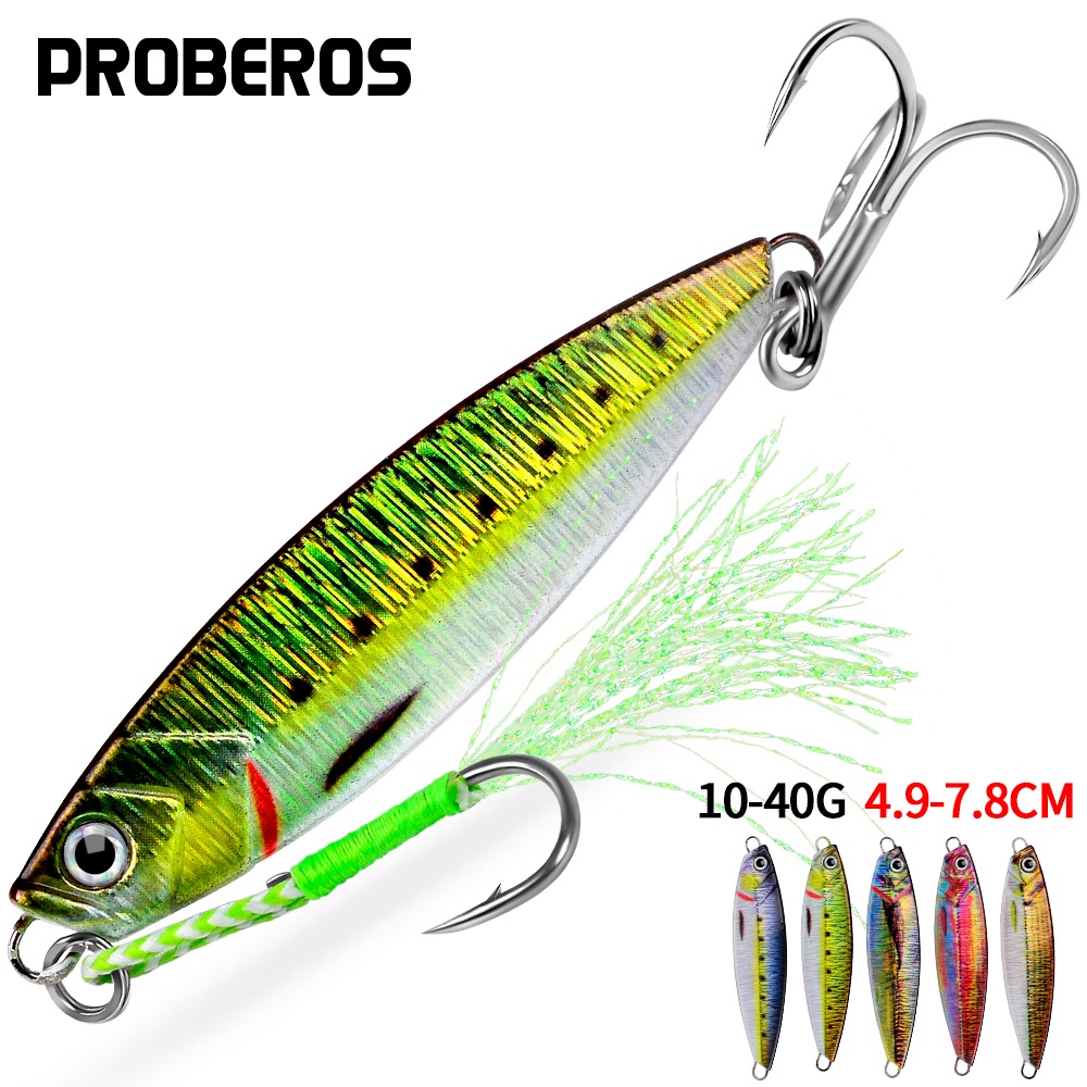 PROBEROS 5pcs/lot Jigging Lures 7g-10g-15g-20g Casting Fishing Artificial  Spoon Spinner Baits Hard Lures Jig Metal Fish