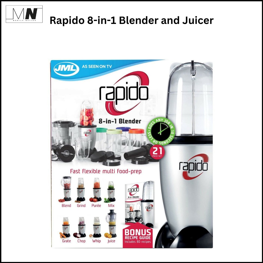 JML Rapido 8 in 1 Blender and Juicer Juice Extractor Food