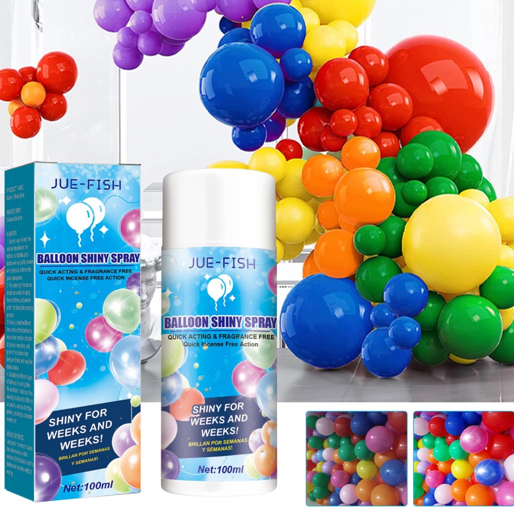 Balloon Shiny Spray,Shine Spray for Balloons 100ml, Precise Mist, No  Drips, Quick Apply, Brightener Balloon Spray To Last and Shine, Decor  Enhance for Birthdays