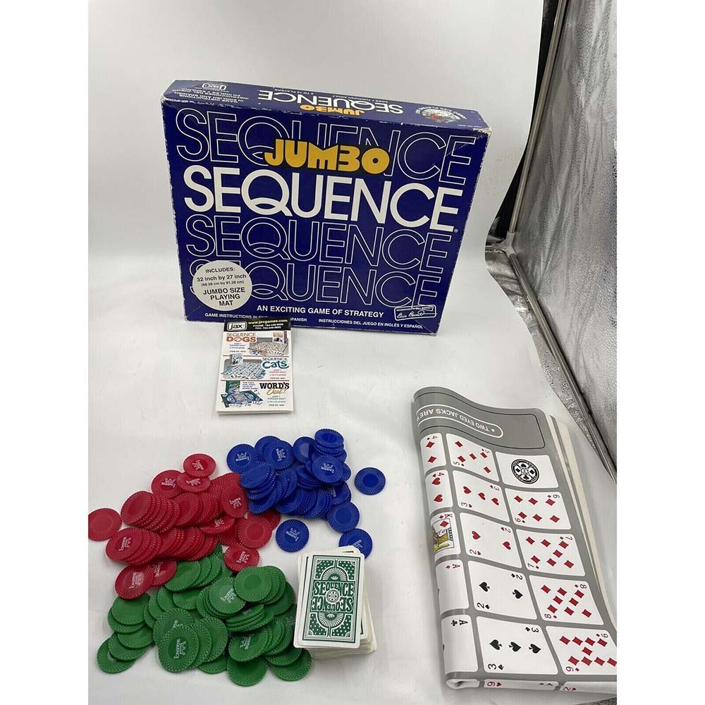 Jax Jumbo Sequence Game - Box Edition with Cushioned Mat, Cards and Chips |  Shopee Singapore