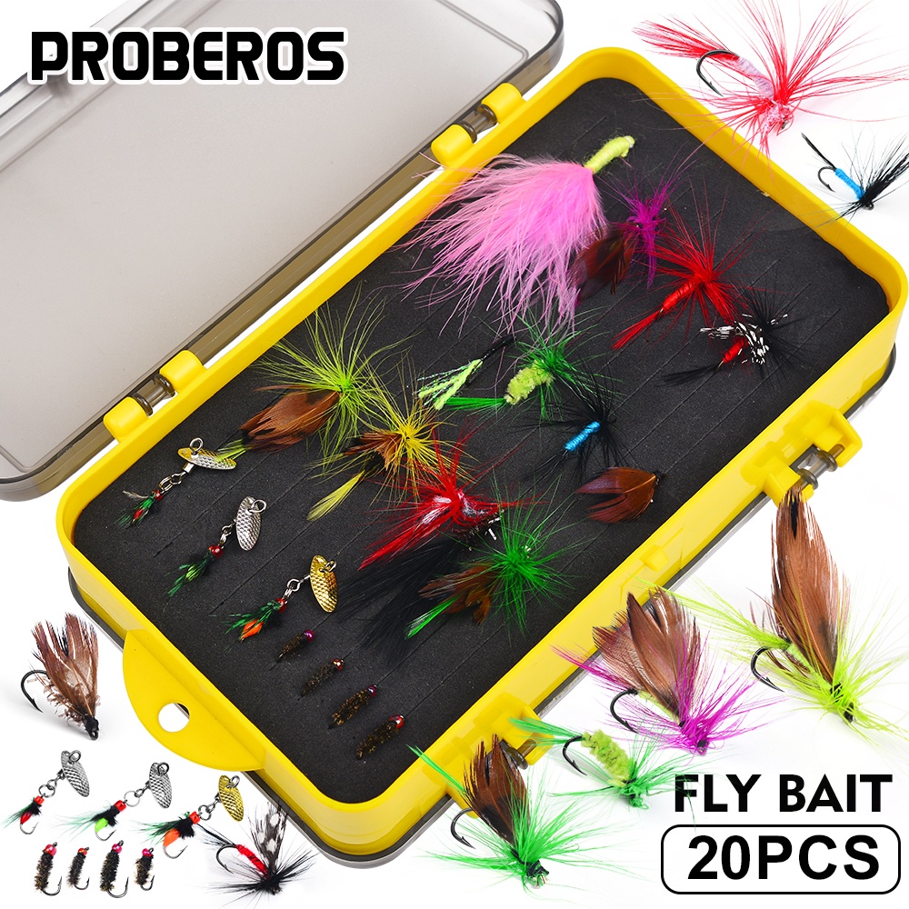 Fishing Lures Kits Fly Hook Sequin Box Fly Fishing Lure Bag
