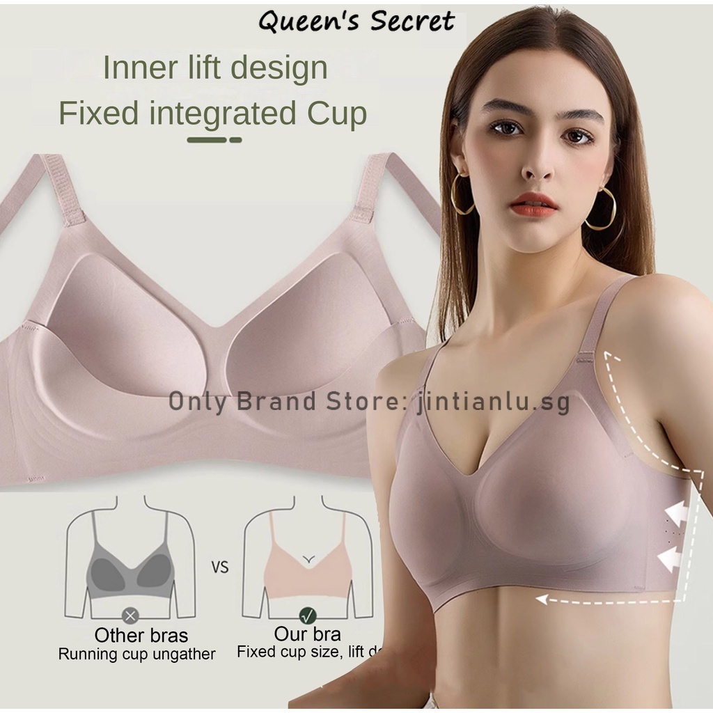 Strapless Bras For Women For Large Low Cut Underwear Lette Crop Top Siere  Thin Cup Deep V Plus Size Unpadded White Push Up Bra 42