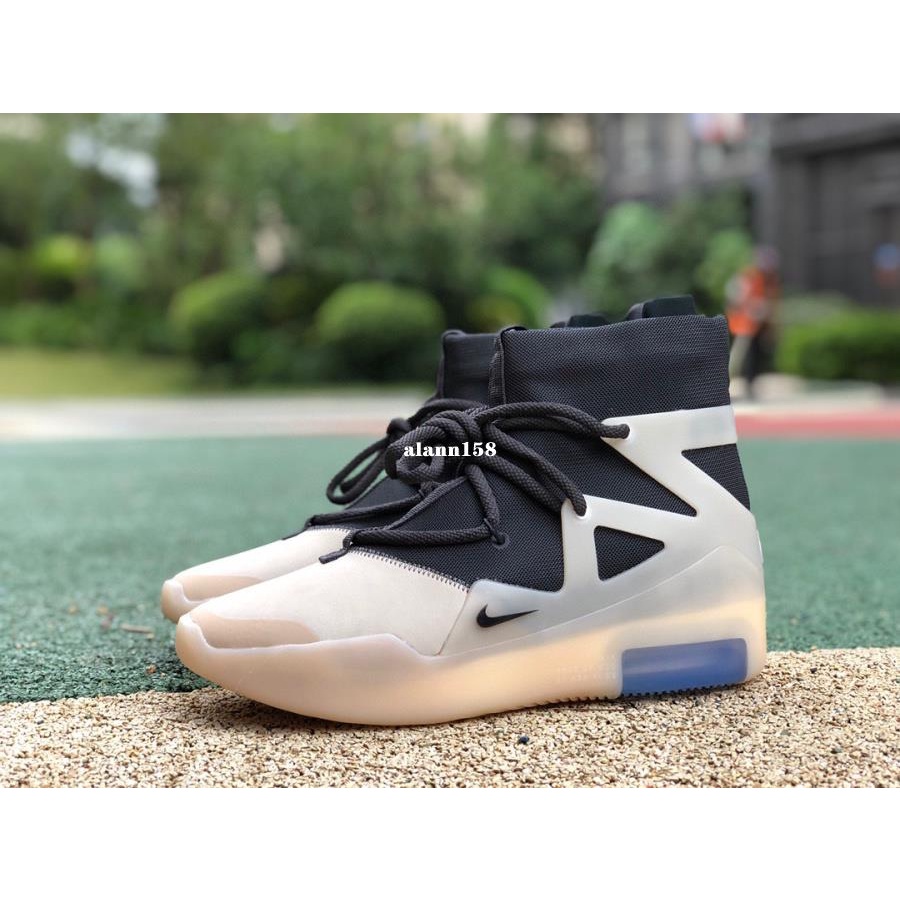 Nike Air Fear of God 1 String The Question High Black Gray Oreo