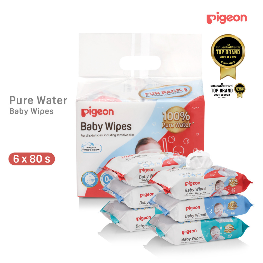 Pigeon 100 pure water sales wipes