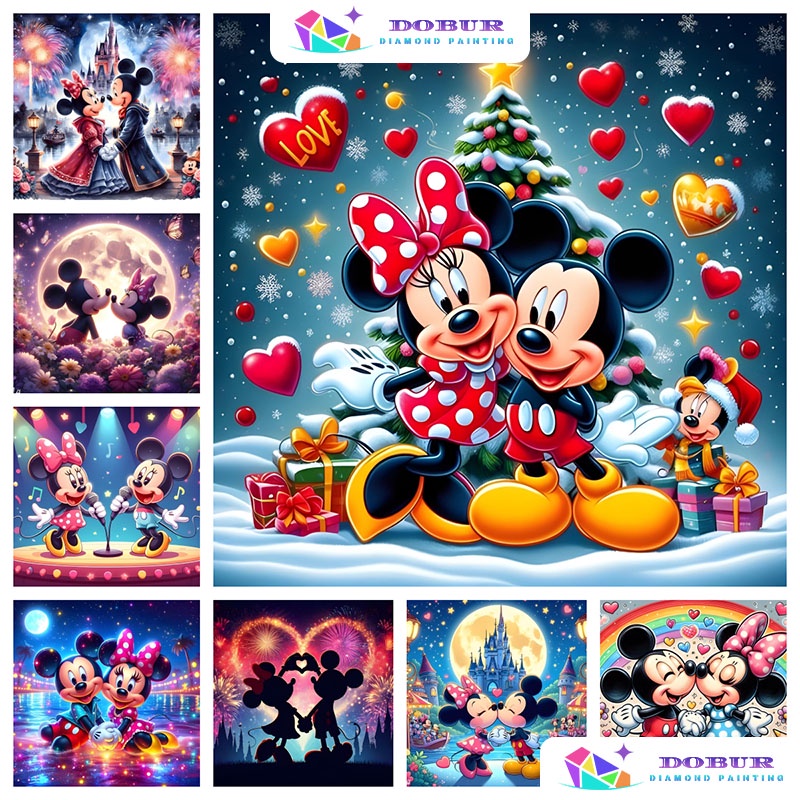 Disney Paint By Number Mickey Mouse Animal Canvas Car Pictures By Numbers  Cartoon Art Figure Drawing HandPainted DIY Gift - AliExpress