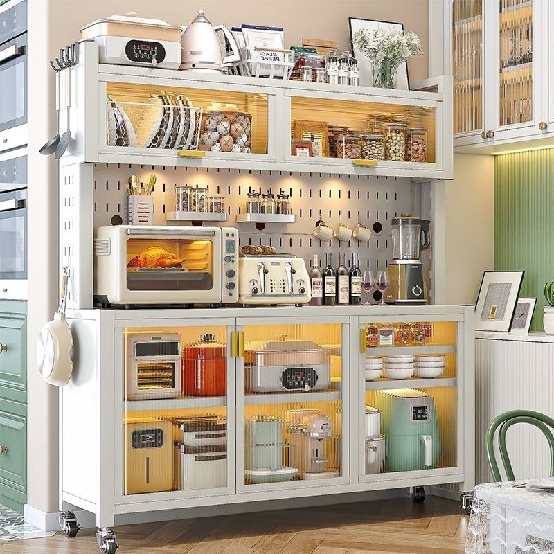 Kitchen Cabinet With Wheels Multi layer Storage Cabinet