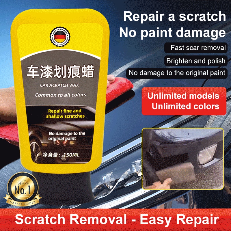 Send sponge】Car paint scratch repair wax/Car decontamination wax 150ml
