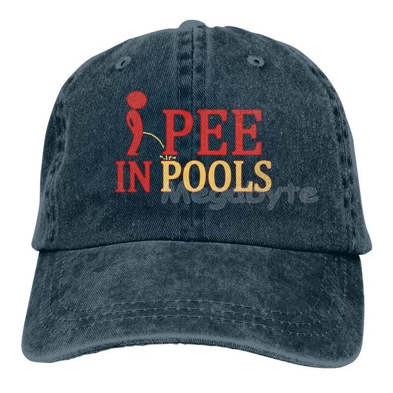 I Pee in Pools Hat Funny Baseball Cap Embroidered Hat Adjustable