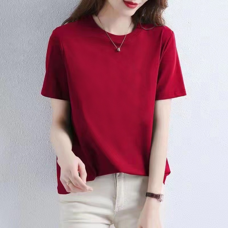  Women Casual Top Shirt Printed Fashion Tee Shirt Short Sleeve  Loose Temperament T-Shirt Women Short Sleeve Tee Shirts White : 服裝，鞋子和珠寶