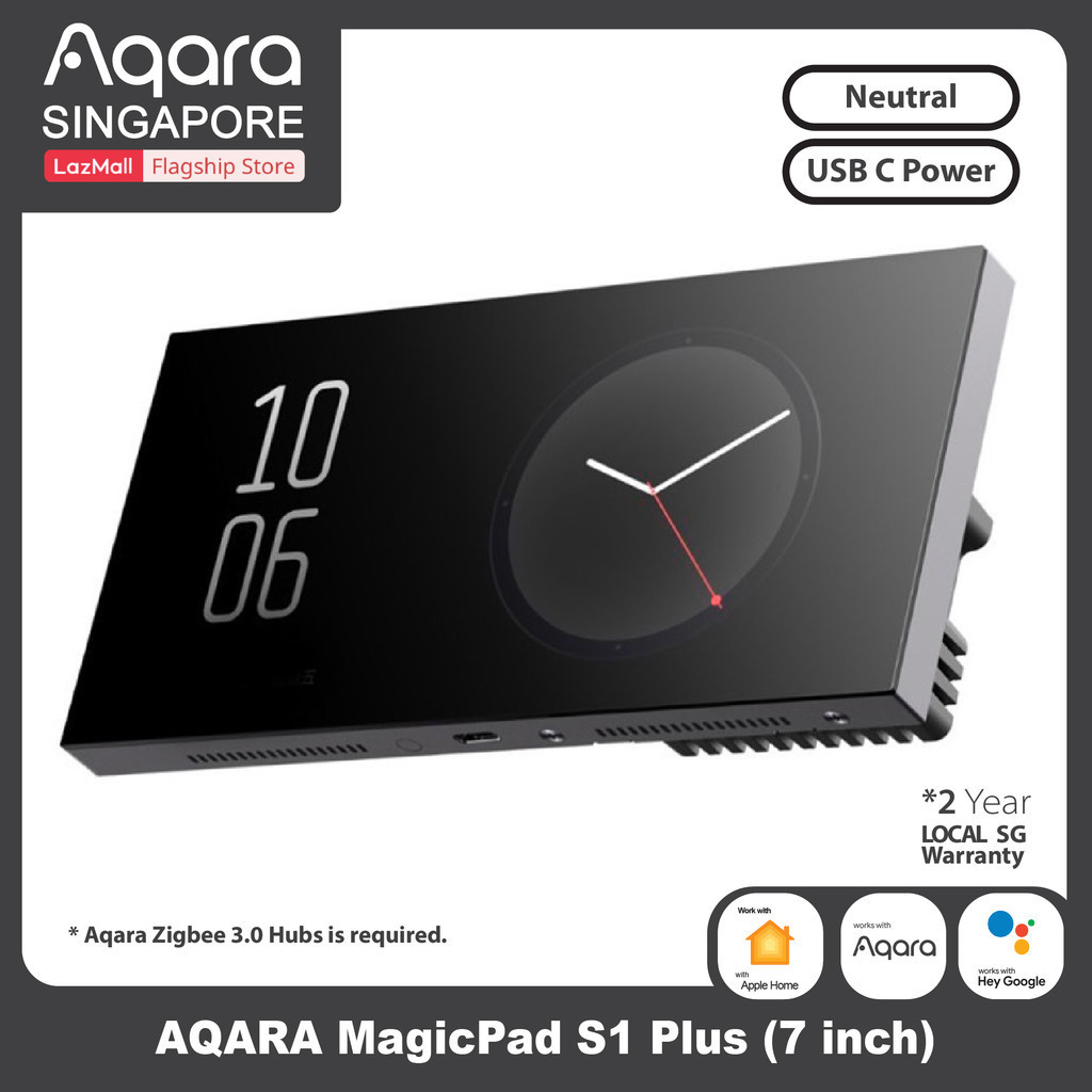 Aqara Smart Light Switch (with Neutral, Single Rocker), Requires AQARA HUB,  Zigbee Switch, Remote Control and Set Timer for Home Automation, Compatible  with Alexa, Apple HomeKit, Google Assistant 