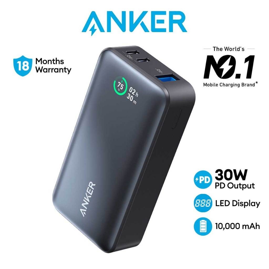 Anker Powerbank Fast Charging Power Bank PowerCore 533 PowerBank 10000mah 30W Portable Charger USB C (A1256) | Shopee Singapore