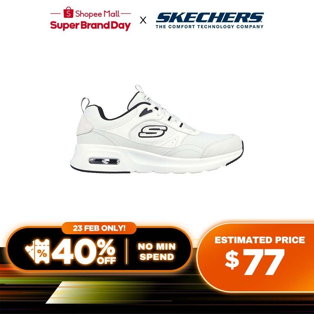 Skechers Online Exclusive Men Sport Skech Air Court Homegrown Shoes 232646 WBK Air Cooled Memory Foam Skech Air