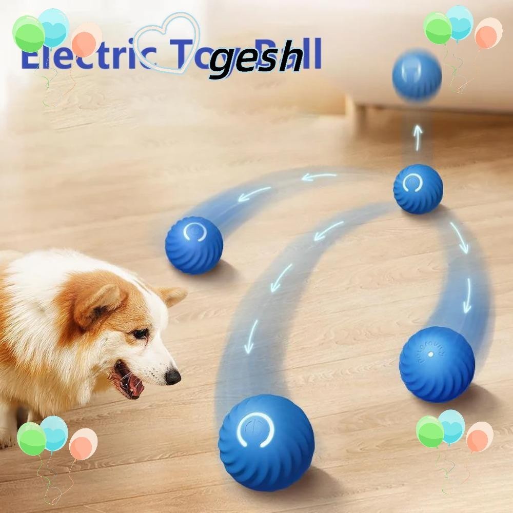 GESH1 Dog Toy Ball Rubber Bouncing Rolling Self moving Balls Durable Automatic Moving USB Rechargeable Electric Dog Ball Pet Shopee Singapore